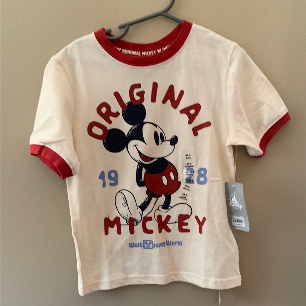 Disney Kids Mickey Mouse Cream and Red T-Shirt